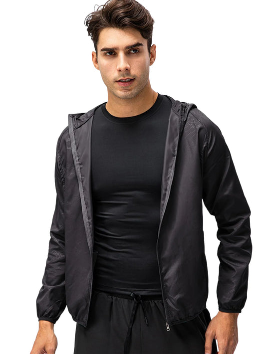 Men's Sports Jacket - Lightweight, Breathable Jacket for Running and Outdoor Fitness Activities