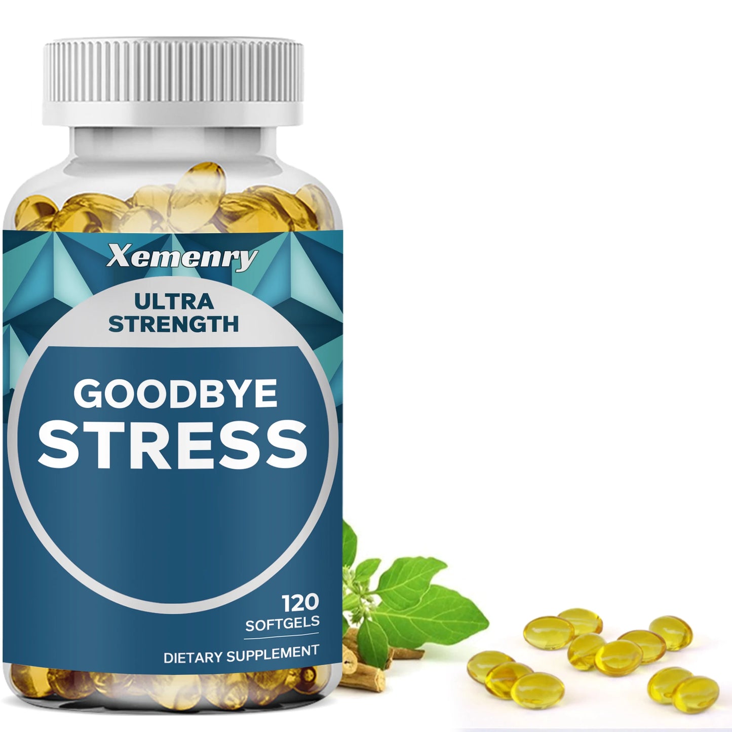 Goodbye Stress with GABA and L-Theanine 120 Capsules for Mood Relief