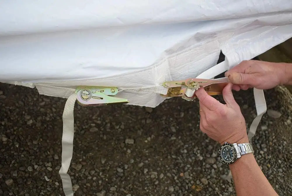 Heavy Duty 24' Pontoon Storage Boat Cover, Waterproof & Reusable, Straps Included