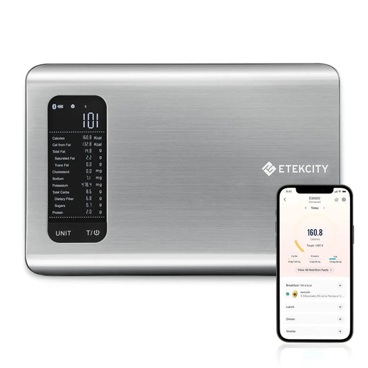 Smart Food Kitchen Scale with Nutritional Calculator and Free App for 19 Nutrients Tracking