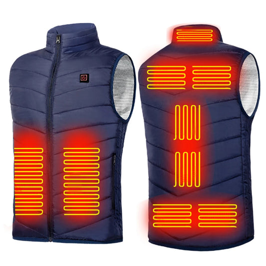 Unisex Heated Vest Coat 9 Heating Areas Lightweight USB Charging for Outdoor Sportswear